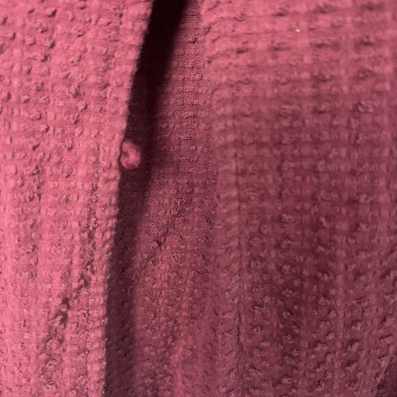 FREE PEOPLE WALKING IN HUECO Tie Back LONG SLEEVE Size Medium TOP RASPBERRY - Picture 3 of 6